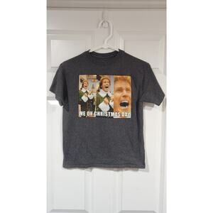 Kids Large 10/12 ELF Christmas Shirt Me on Christmas Day Short Sleeve Gray